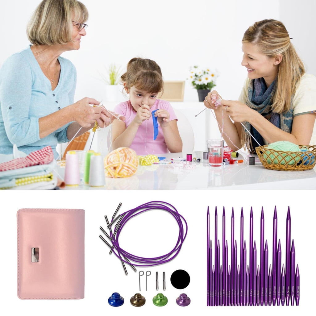 Interchangeable Circular Needle 3.0mm-6.0mm Circular Knitting Needle Set with Case & Accessories Circular Knitting Pins