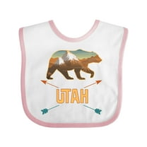 Inktastic Utah Vacation Bear Silhouette Boys or Girls Baby Bib
