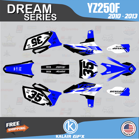 Kalair GFX Graphics Kit for Yamaha YZ250F (2010-2013) Dream Series Kalair GFX Graphics Kit for Yamaha YZ250F (2010-2013) Dream Series