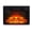 Black + Tempered Glass + Sheet Metal + Plastic#462, variant on Realistic Flame Electric Fireplace Insert 23 1400W 120V with Remote Control for TV Stand Opening, Black Tempered Glass Firebox Heater up to 400 sq ft