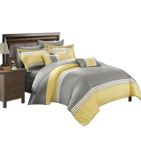 Yellow Comforter - Karsa Falcon 10 Piece Comforter Sheet Set Bed In A Bag King & Queen Yellow