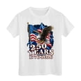 thumbnail image 4 of CAICJ98 250 Years America Anniversary 250th Independence Day Freedom Shirts for Boys Girls (White,2-3 Years), 4 of 5