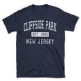 thumbnail image 1 of Cliffside Park New Jersey Classic Established Men's Cotton T-Shirt, 1 of 1
