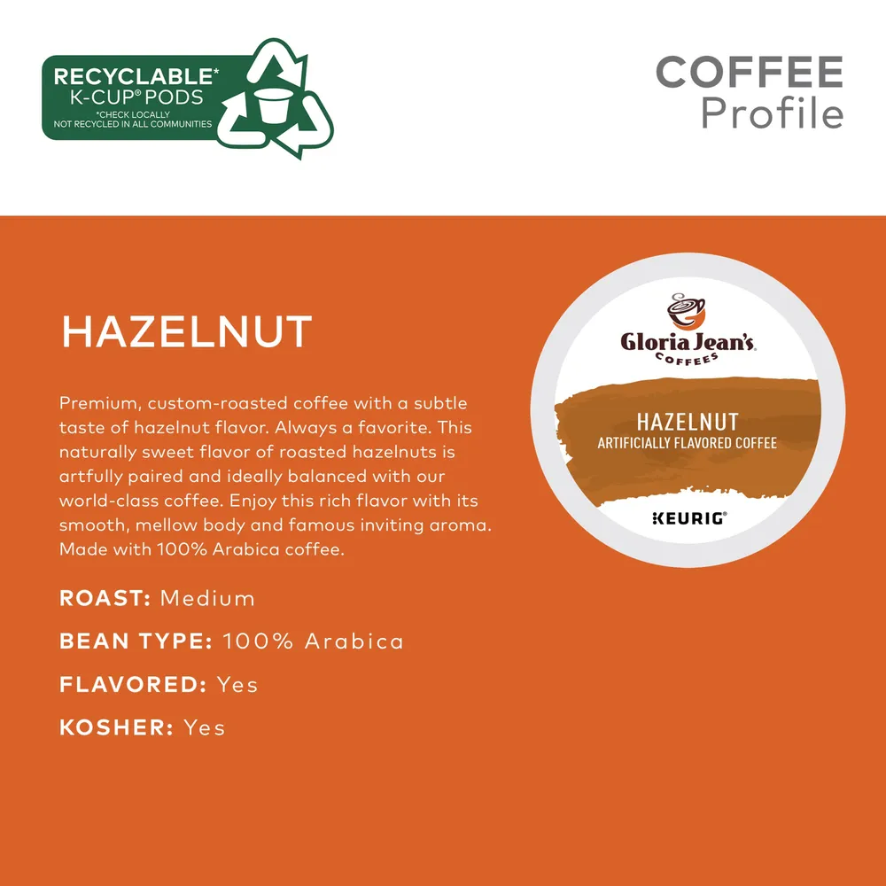 Hazelnut Coffee, Keurig K-Cup Pod, Medium Roast, 96 Count