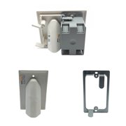 Flat Panel TV Cable Organizer Remodeling Kit with Power Outlet, 50-3321-wh-kitPT