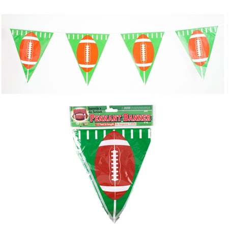 Forum Football Game Day Sunday Party 12' Pennant Banner, Green