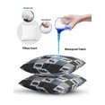 thumbnail image 5 of Waterproof Outdoor Throw Pillows with Inserts 16"x16", Blue Cabin Check Soft Decorative Pillowcases for Couch Bedroom, Rustic Bear Elk Farmhouse Buffalo Plaid Pillow Covers for Sofa Living Room, 5 of 8