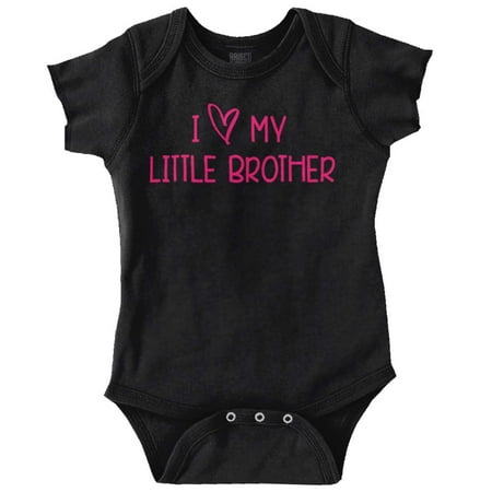 

Brother Newborn Romper Bodysuit For Babies Love My Little Older Son Shower Gift