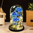 thumbnail image 6 of SLYNSHome Rose in Glass Dome Gifts for Mom Women Birthday Gift Forever Eternal Crystal Flower Light Up Roses for Grandma Wife Her Sister - Blue, 6 of 7