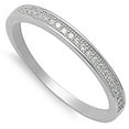 thumbnail image 4 of Sterling Silver Women's Mens White CZ Eternity Wedding Ring Band 2mm 925 Jewelry Female Size 5, 4 of 4