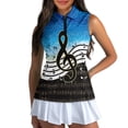 thumbnail image 3 of Whosucclay Blue Gradient Treble Clef Womens Golf Shirt for Ladies, Comfortable Breathable for Tennis Hiking, Fashion Quick Dry Tennis Shirts, 3 of 7