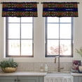 thumbnail image 3 of LALILO Kitchen Curtain Valance Colorful Tie Dye Indigo Rod Pocket Window Curtain 52"x 18" Set of 2, 3 of 5