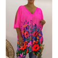 thumbnail image 4 of Pompotops Femmes V-Cou Impression en Vrac Mode Bustier Jupe Courte Robe, 4 of 8