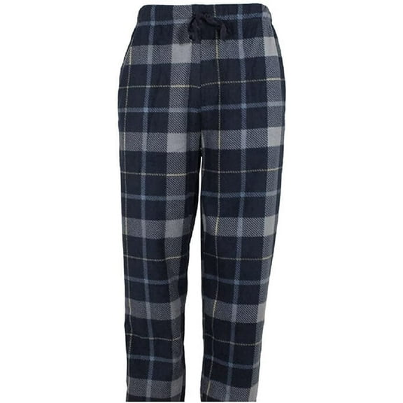 Men's Microfleece Plaid Soft Pajama Pants with Pockets - Comfortable Lounge Bottoms