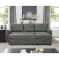 thumbnail image 5 of Naomi Home Sectional Sleeper Chaise, Convertible L-Shaped Couch with Storage - Gray Velvet, 5 of 13