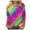 Purple, variant on Htigea Fashion Tie-Dye T-shirt for Women Summer 3/4 Sleeve Loose Fit Tunics Tops Plus Size Loose Fit Crewneck Pullover Teen Girl Outdoor Blouse