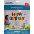 thumbnail image 2 of Multicolor Happy Birthday Poster Party Banner, 5' x 2.25', by Way To Celebrate, 2 of 2