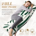thumbnail image 4 of Bixox Palm Branch With Leaves Print Body Pillow Cover with Zipper Closure, Cozy Fuzzy Fleece Body Pillow Case Cover 20 x 54 Inches,Long Body Pillow Pillowcase, 4 of 6