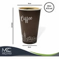 thumbnail image 2 of Vaso de Cartón Chocolate 16 oz con Tapa | 50 Piezas | Para Café y Bebidas Calientes, 2 of 6