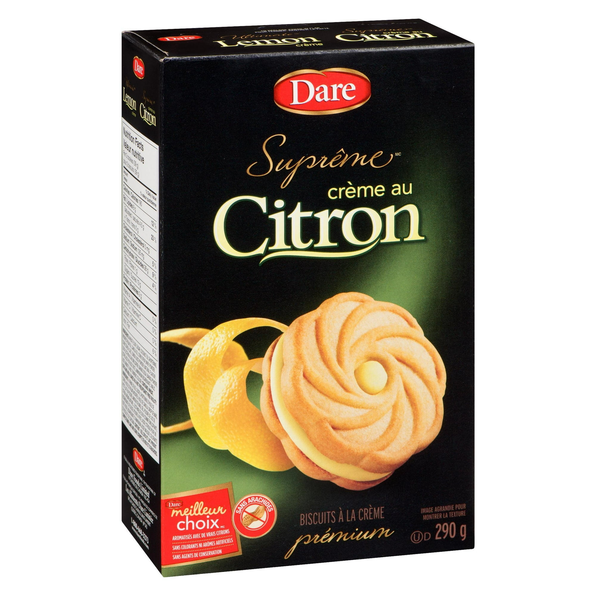 Dare Suprême crème au Citron Biscuits 290 g