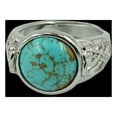 thumbnail image 2 of 2pcs De Turquesa Vintage Ajustable De Plata Filigrana Flor Talla, 2 of 8