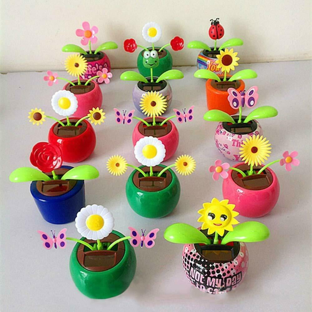 Solar Powered Dancing Toys Sunshine Flowers Daiso Set of two Brand New With Tags 