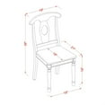 thumbnail image 3 of East West Furniture Napoleon 10" Wood Dining Chairs in Cream/Cherry (Set of 2), 3 of 4