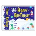 thumbnail image 7 of WaaHome Happy Birthday Bookmark Awards for Kids Students from Teacher, 36pcs Space Theme Birthday Certificates Awards for Back to School Kindergarten, 7 of 7
