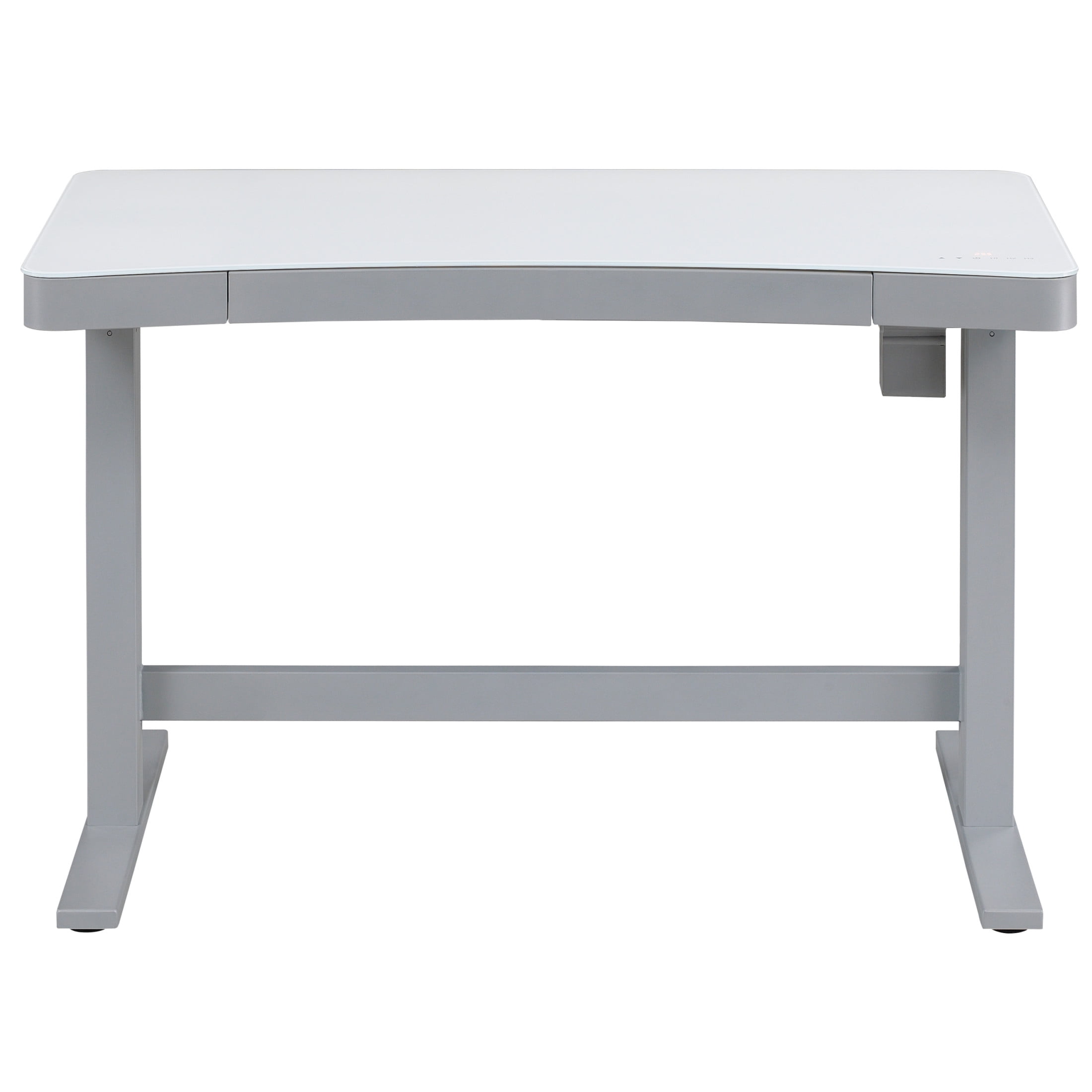 Twin Star Home 47" Ashford™ Adjustable Height Desk, Light Silver
