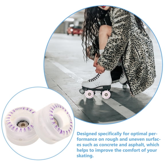 Soimiss Outdoor Rollerskate Wheels Roller Skate Wheels PU 2Pcs