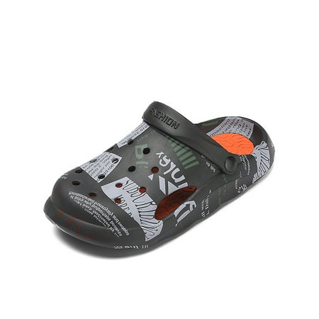

Men Women Clogs Letter Print 2023 New Comfy Lightweight Hollow Out Sandals Beach Shoes Spring And Summer