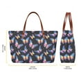 thumbnail image 3 of ZUXONGSY Butterfly Prints Handbag with Matching Wallet for Women Multifunctional Top Handle Satchel Top Handle Tote Bag Shoulder Bag Card Holder with Handle for Excursions Tours, 3 of 5