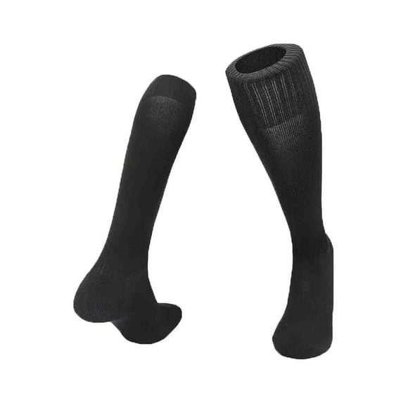 WEAIXIMIUNG Flat Socks for Women Adult and Children's Sports and Fitness Pure Black Stockings Football Socks