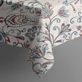 thumbnail image 5 of White Pioneer Flower and Paisley Pattern Square Tablecloth,Waterproof Square Table Cover,Wipeable Spillproof Washable Table Cover for Home Kitchen Party Decor 42"X42"(107x107cm), 5 of 6