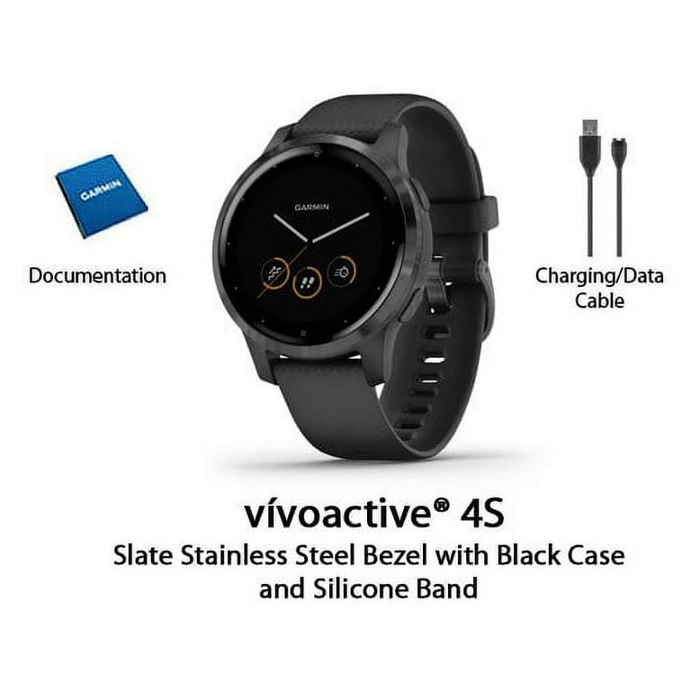Restored Garmin vivoactive 4S Black with Slate Hardware Multisport GPS  Watch (Refurbished) 