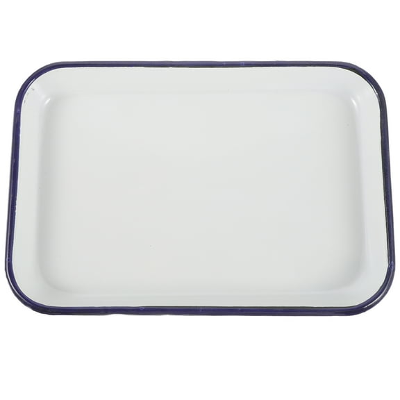 Household Enamel Baking Dish Rectangular Roasting Tin Multi-functional Baking Pan for Kitchen Use