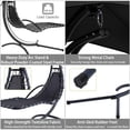 thumbnail image 7 of Dkeli Steel Adjustable and Foam Wrapped Armrests Swing Lounge Chair Black, 7 of 7