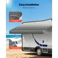 thumbnail image 6 of VEVOR RV Awning Fabric Replacement, 18' (Fabric 17'2") 18 oz Heavy-Duty Weatherproof Vinyl Camper Awning Replacement, UPF50+ Protection Waterproof Outdoor Canopy for RV, Motorhome, Trailer, Gray Fade, 6 of 9