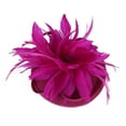 thumbnail image 5 of Prolriy Fascinators Hats for Women, Womens Flower for Beads Hat Fascinators Cute Wedding Headwear Headband Hair Accessories for Women Hot Pink One Size, 5 of 9