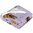 thumbnail image 2 of Salouo German Shepherd Dog Print Bed Blankets,Flannel Blanket Comfortable Air Conditioning Blanket Lightweight Blanket for Sofa Bed Travel & Couch -40"x30", 2 of 8