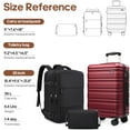 thumbnail image 6 of MIUSSE Carry On Luggae for Airplane, 20 Inch Carry On Suitcase with Spinner Wheels and TSA Lock, Hard Shell Luggage Sets 3 Piece with Travel Backpack, 6 of 7