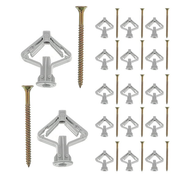 OUNONA 50 Sets Butterfly Anchors for Wall Mounting in Gray for Diy Enthusiasts