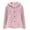 Pink, variant on Womens Coat Plus Size Women's Winter Long Sleeved Hooded Warm Jacket Solid Color Button Top Jacket,Beige_L