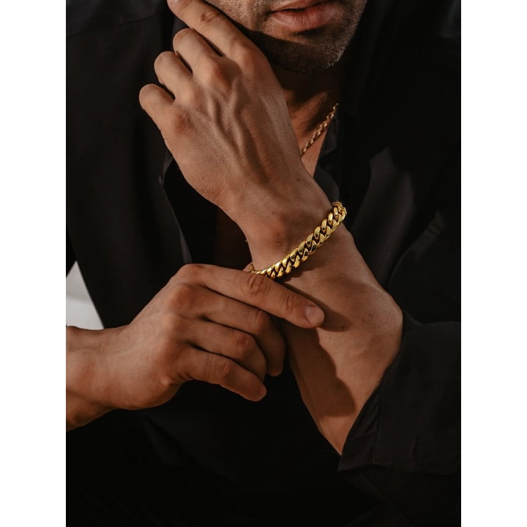 ChainsProMax Men's 10MM Gold Cuban Link Bracelet photo 3