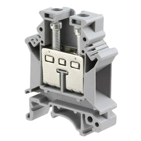 UK16N Terminal Block Connector 2 Position Feed Through Gray 4-22 AWG :Rohs 3006043