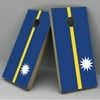 Nauru Flag Cornhole Board Vinyl Decal Wrap