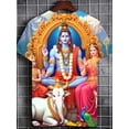 thumbnail image 5 of Men's and women's T-shirts - bright 3D printing loose short-sleeved crew neck, Hindu clothing casual summer wear, durable in all seasons (ideal gift for birthday/Father's Day), 5 of 7