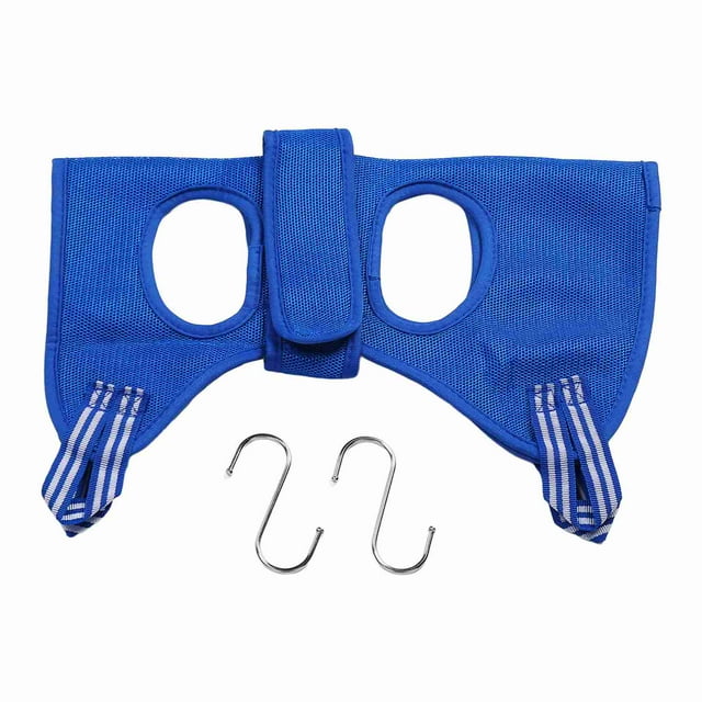 Dog Grooming Harness, Multipurpose Small Pocket Design Durable Comfortable Dog Grooming Hammock Blue Adjustable For Dogs XS,S,M,L