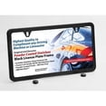 thumbnail image 4 of Stainless Steel License Plate Frame w Screw Caps Thin 2 Hole- Silm Black NEW, 4 of 7