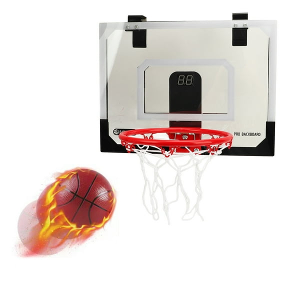 Indoor Mini Basketball Hoop Set, Shatter Resistant Mini Basketball Hoop Set Protective Padding with Air Pump for Office